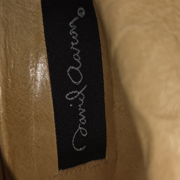 Elegant Cream Leather Calf-High David Aaron Women's Boots - Picture 2 of 12